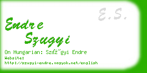 endre szugyi business card